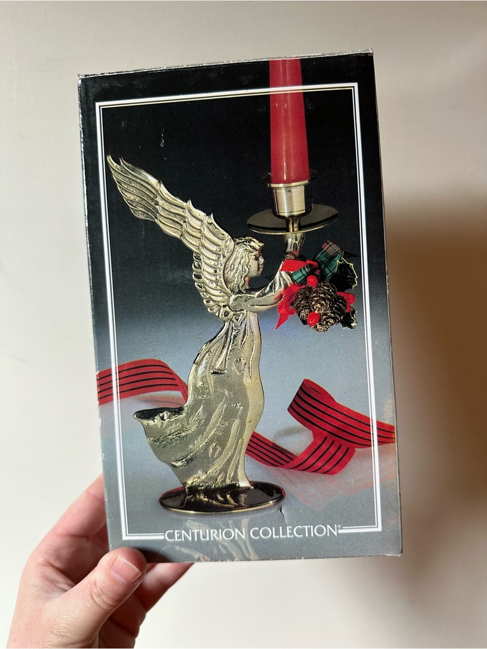 Pair of Centurian Collection Brass Christmas Angel Candlestick Holders